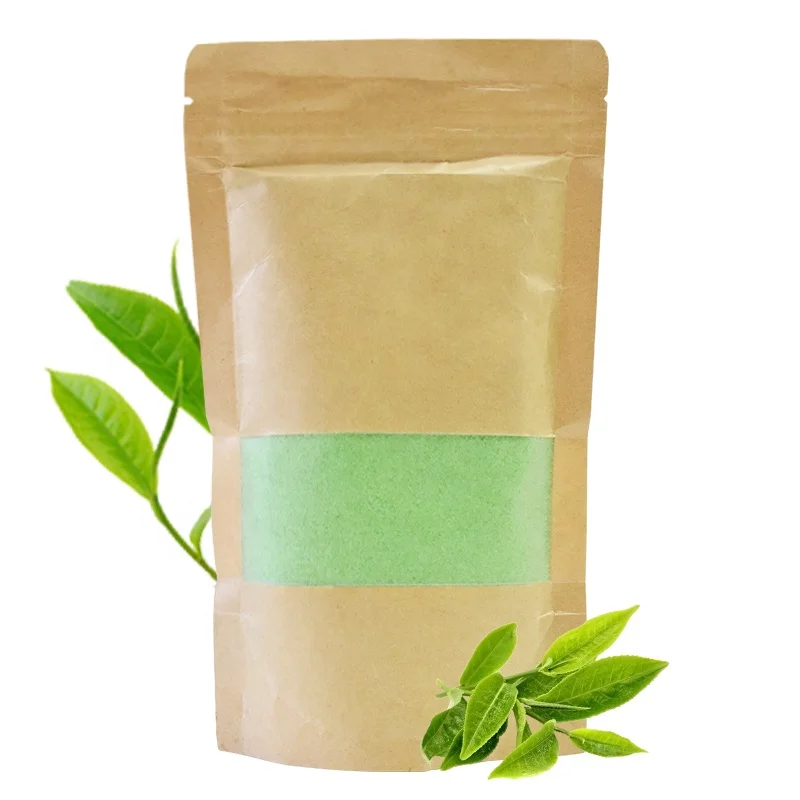 

Green Tea Crystal Jelly Foot Soak Spa Powder Massage Soften Whiten Pedicure Foot Salt DIY Foot Bath Salt Private Label