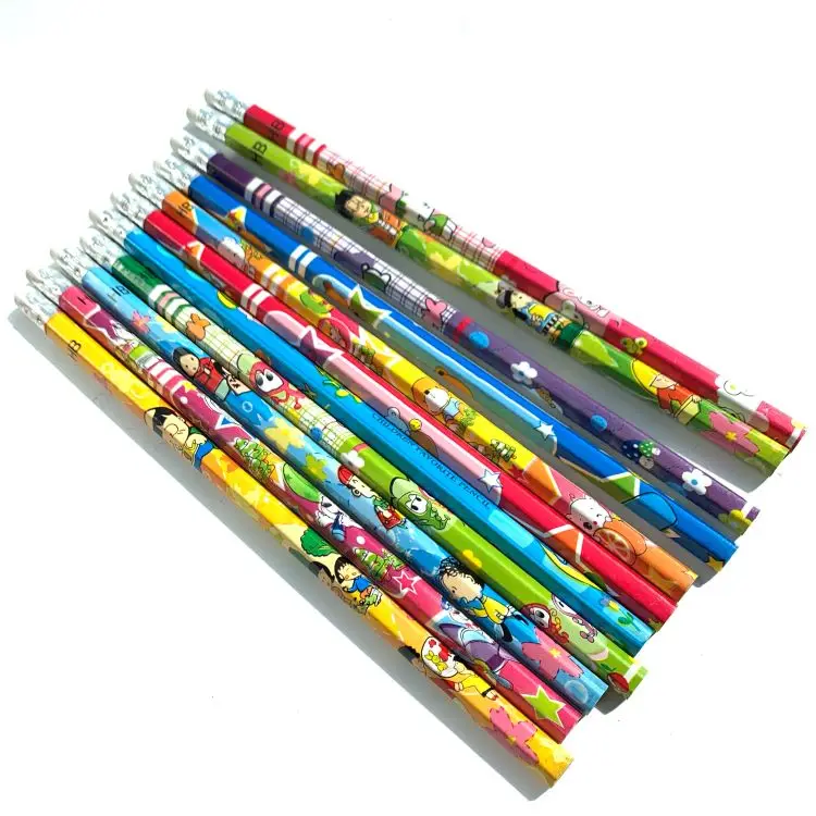 

hexagon and round shape custom lead pencil for student, Customized