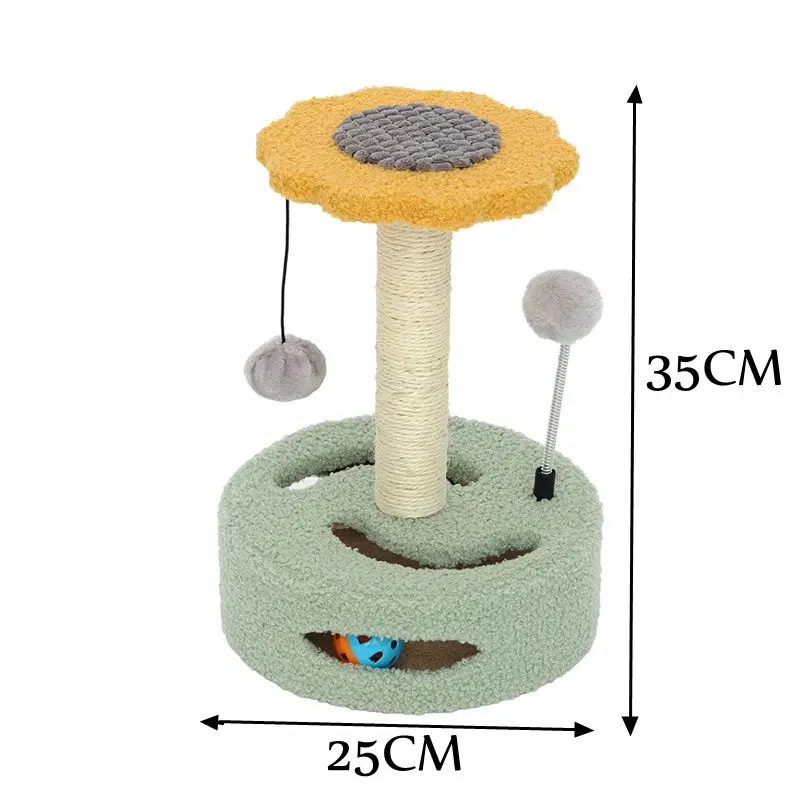 

Tree Tower Sisal Cat Scratch Board Climbing Post for Small Cats Kitten Shelf Wear-resistant Scratching Claw Grinder Cat Toys