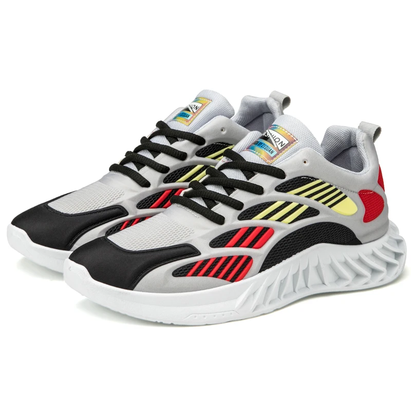 

New Arrival Casual Male Jogging Shoe Fashion Sport Men Sneakers, Black,grey,red