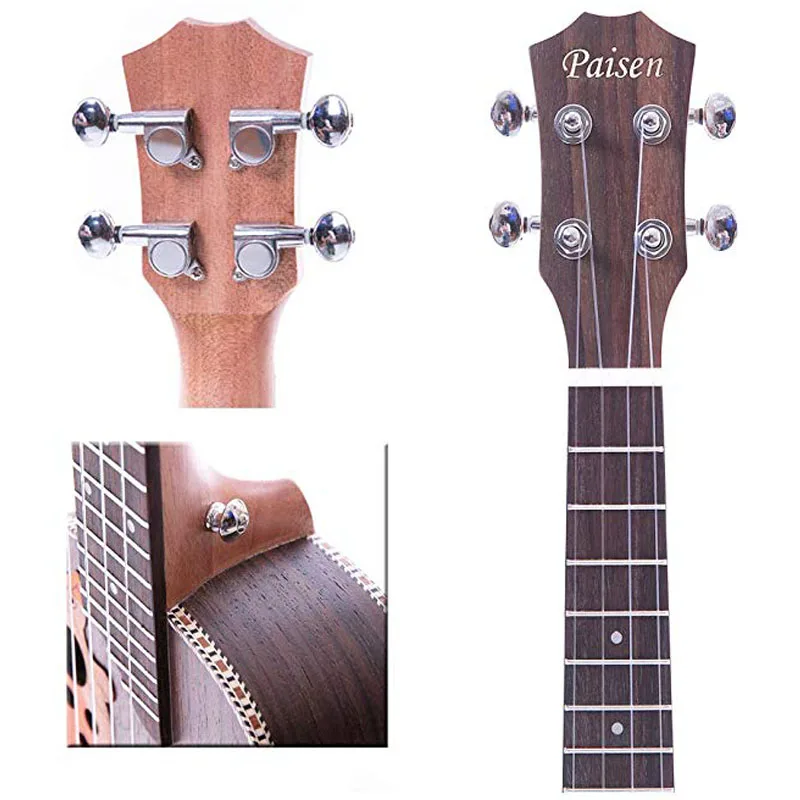 23 26 Inch Ukulele Tenor Electric Box Sound Hole 4 String Hawaiian