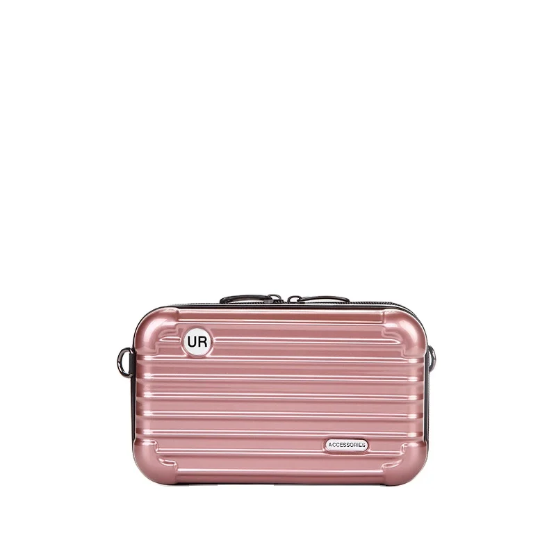 

2021 women small mobile phone bags & cases ABS mini box shoulder bag day clutch, Black,red, pink, silver