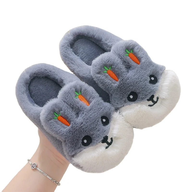 

Free Shipping Some Countries Baby Sandalia Plush Upper EVA Sole Kids Fluffy Slippers Kids Bed Slippers Teddy Slippers For Kids