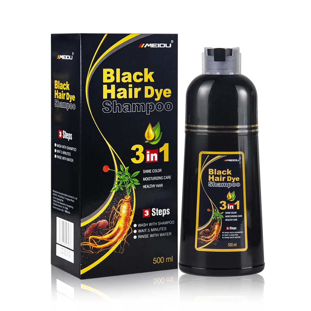 

wholesale ammonia and ppd free organic magic instant fast herbal permanent OEM black hair color shampoo