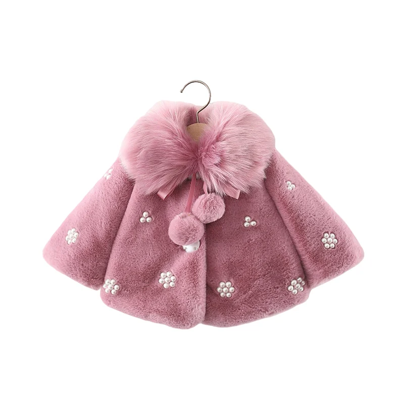 

2022 Hot sales spring winter fur baby quilted jacket flannel baby coats outwear girl jacket woolen baby girl fashion jacket