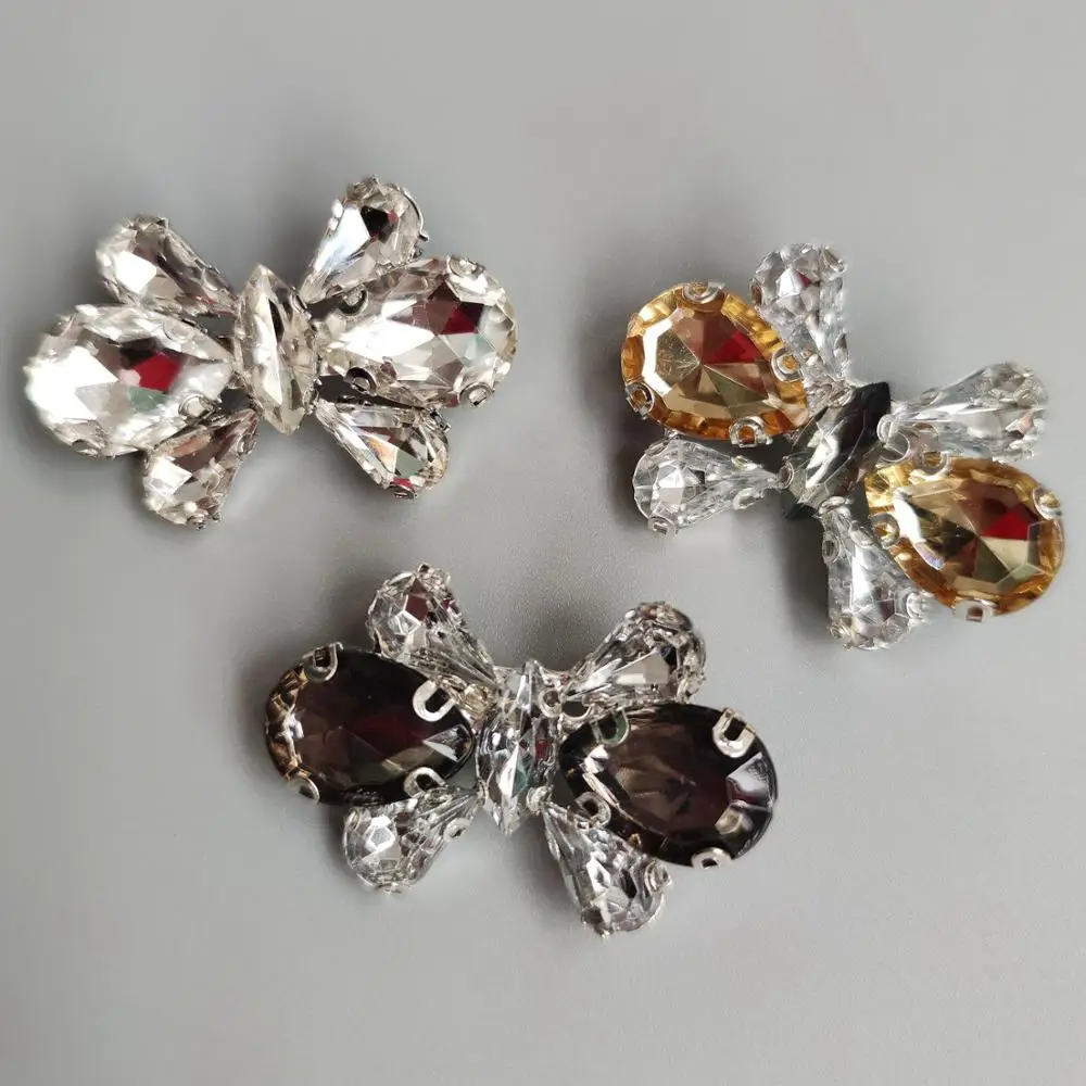 

Super shinny cheap glass rhinestone butterfly brooches for women
