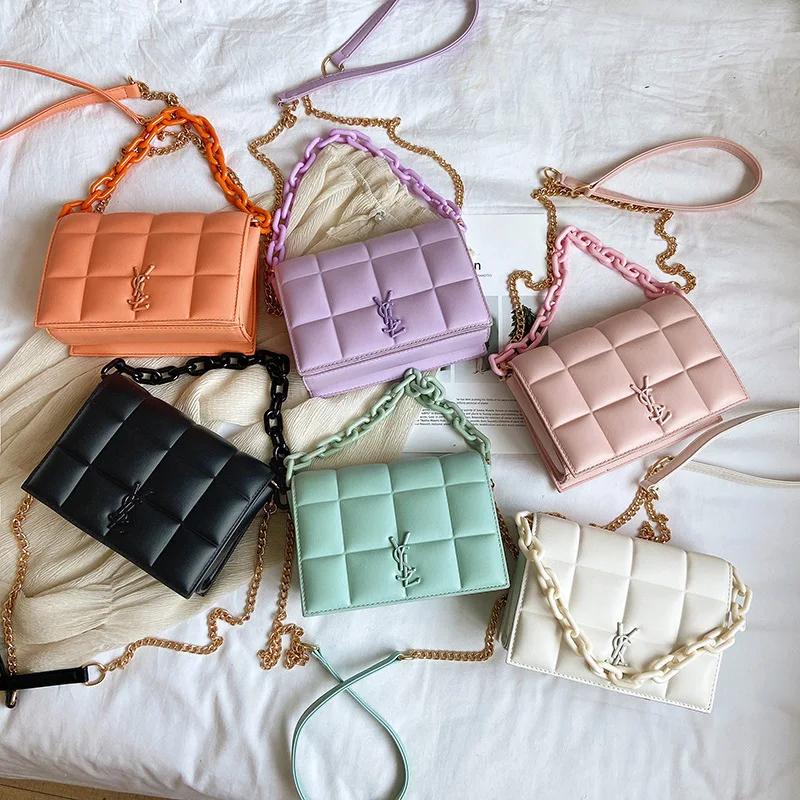 

Famous Designer brand luxury Cross body bag fashion trend texture small square bag