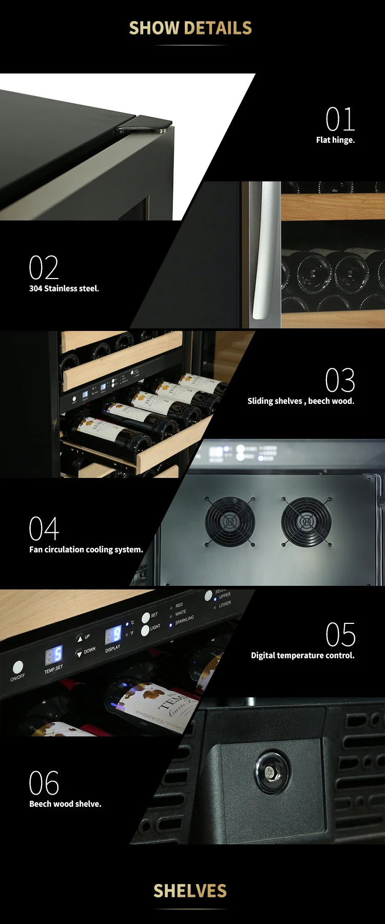 Mini Built In Lg Display Fridge Cellar Wine Cooler Refrigerator Buy