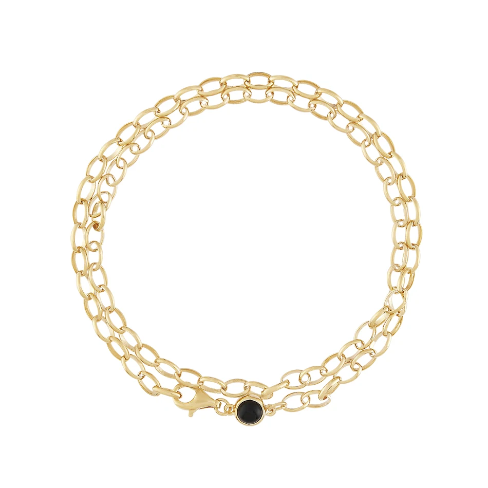 

Luxury Band Simple 925 Sterling Silver 18k Gold Plated Simple Chain Link Bracelet for women, Customized color