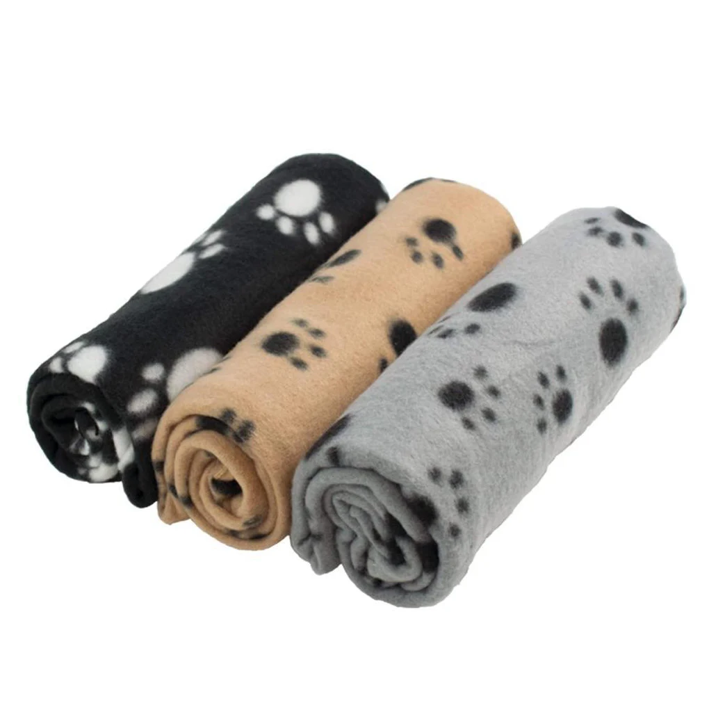 

2021 Printed Coral Fleece Thickened Cushion Waterproof Travel Paw Warm Winter Puppy Dog Pet Mat Cat Blanket, Multiple color