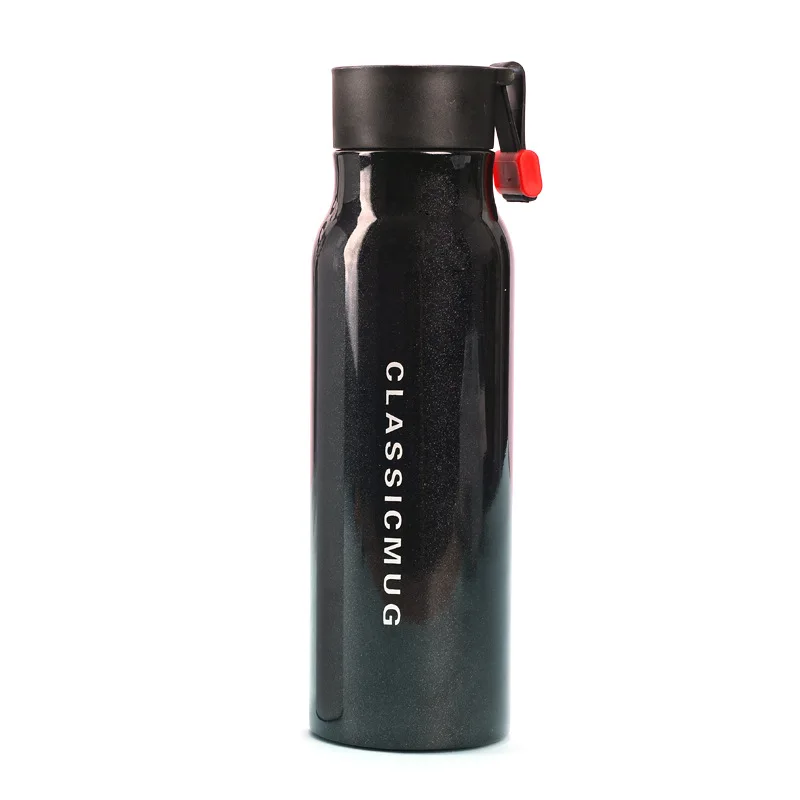 

Mikenda Hot Selling Products Water Bottle Stainless Steel Double Wall Vacuum Flask Thermos, Black and white