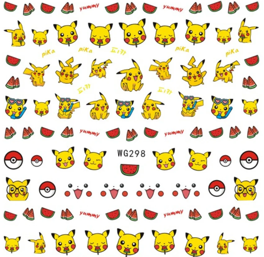

WG297-313 Summer Cartoon Children's Adhesive Nail Sticker Garfield Nail Art Decal Mickey Nail Sticker