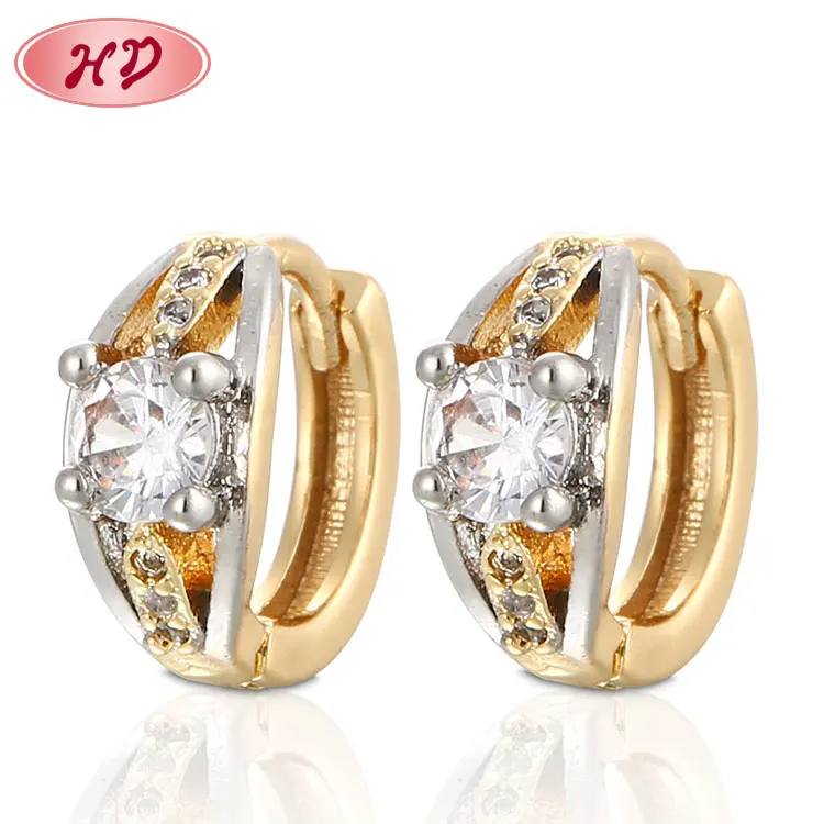 

Guangzhou Hengdian Earring Making Supplies 18K Fashion Ladies diamond Earrings Gold Zircon Bridal Earrings