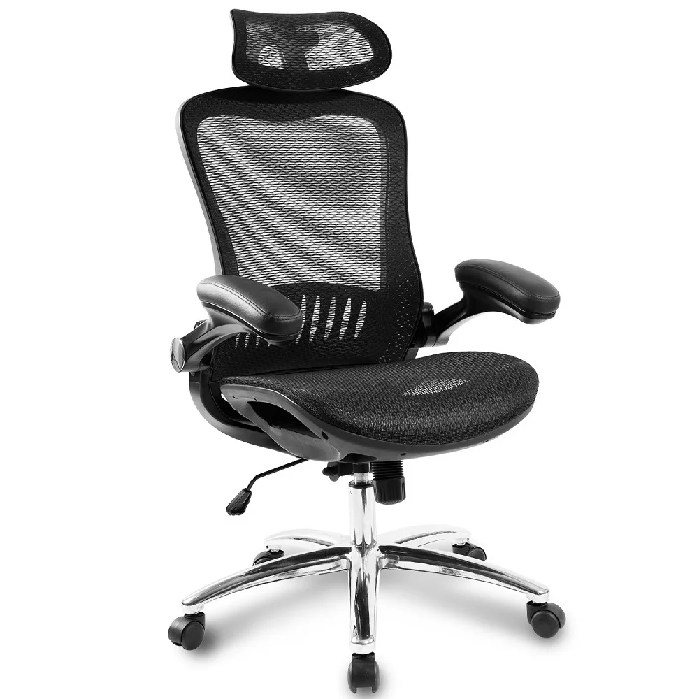 

Office Chair Mesh Reclining Swivel Hight Back Ergonomic Wheels and Adjustable Headrest, Optional