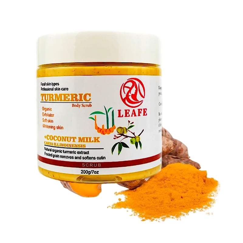 

Private Label Organic Turmeric Powder Body Facial Nursing Scrub Sets Anti-aging Women Lip Scrub