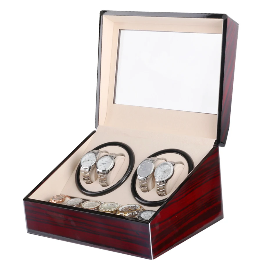 

High quality brown wooden display boxes cheap automatic watch winder, As picture