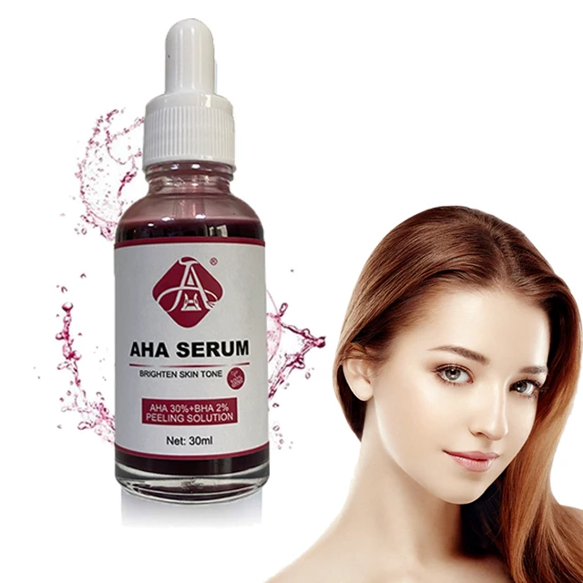 

AH Skin Care Serum Natural Organic AHA 30% BHA 2% Peeling Solution Facial Serum for Anti Acne