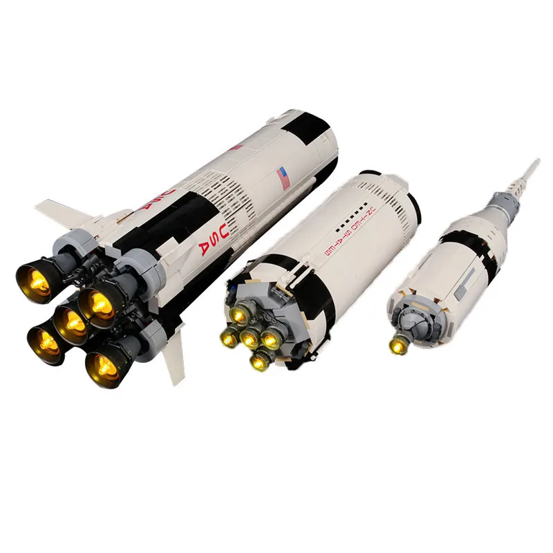 

10011 NASA Apollo Saturn V Toy bricks US Space ship Model Kits for children gift compatible 21309 Stacking Block