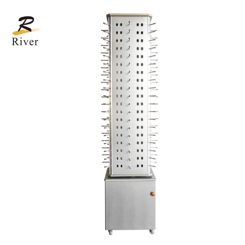 

Optical Shop Metal Eyeglass Sunglasses Display Rack Eyewear Frame Display Stand Rotating Sunglasses Display Stand, Silver