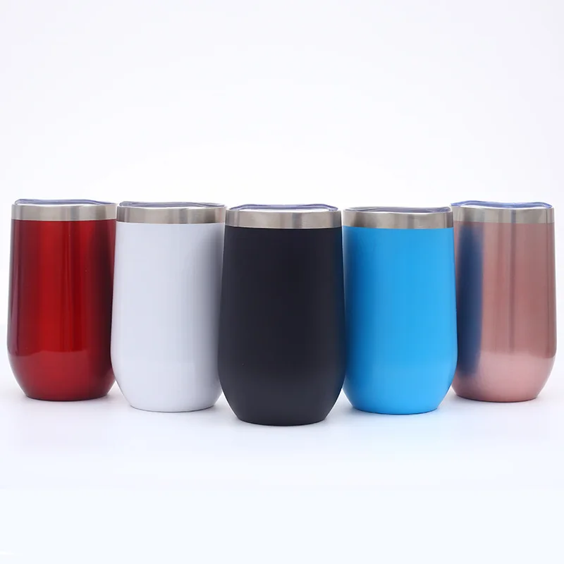 

Wholesale Egg Shape Mug Customized double wall 304 stainless steel coffee mug vacuum travel mug with low MOQ, Black/white/pink/green