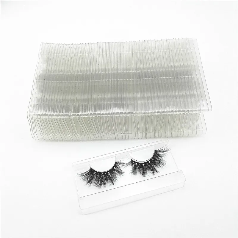 

square lash trays plastic acrylic clear eyelash tray holder fit for 25mm mink eyelash packaging box