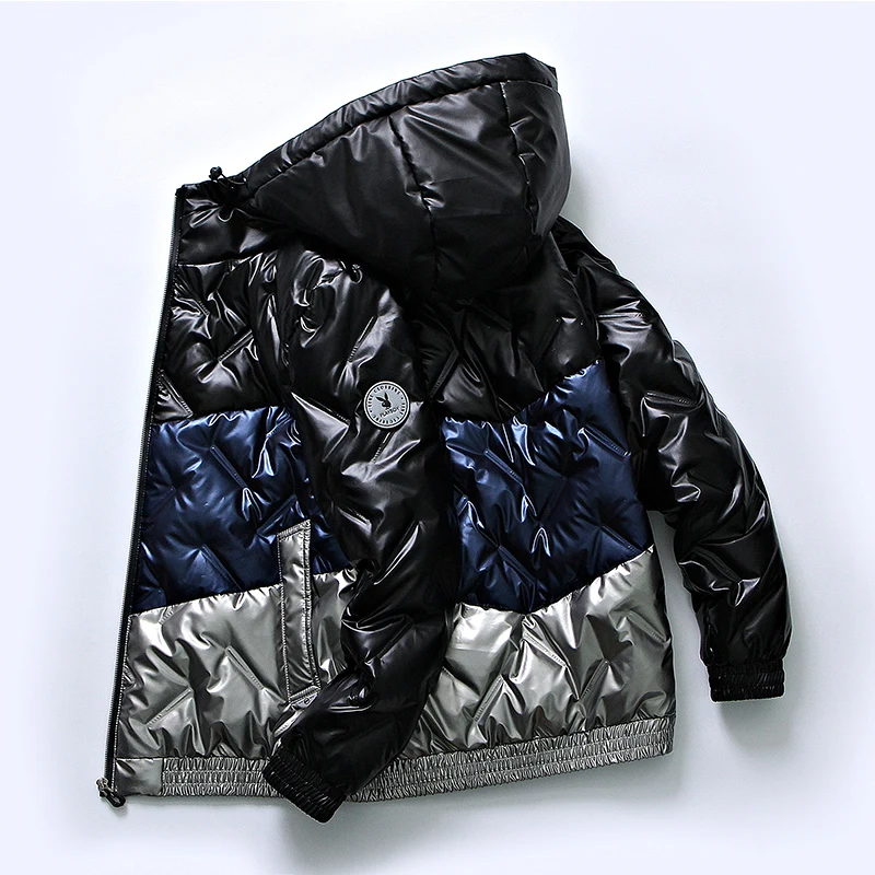 

The New Keep Warm Exquisite Craftsmanship Fill Printed Padded Down Jacket parka jacket men, Black, green, blue
