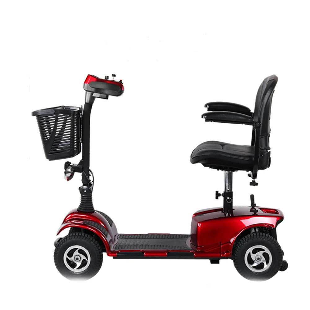 

Four Wheeled Battery Handicapped For The Elderly Two Person Car Scooter, Red