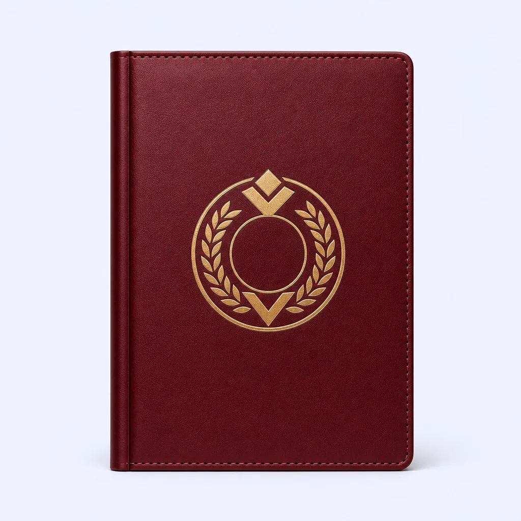 Corporate Milestone Notebook - Burgundy Celebration Edition