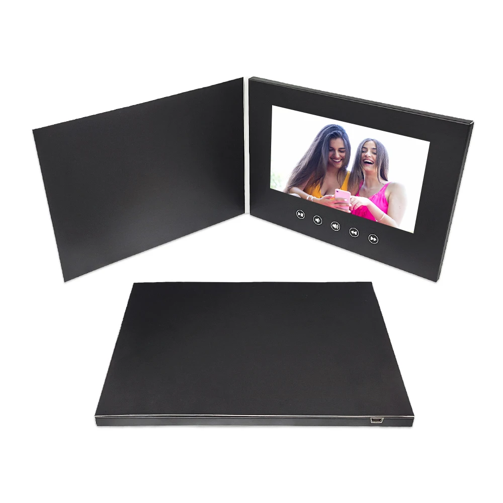 

chinese homemade video brochure video business card custom made mini video mailable greeting card with 7 inch lcd screen