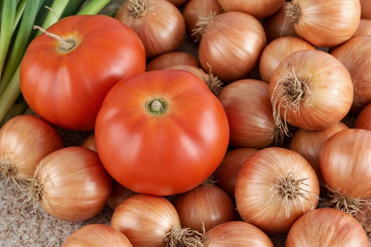 can you plant onions next to tomatoes