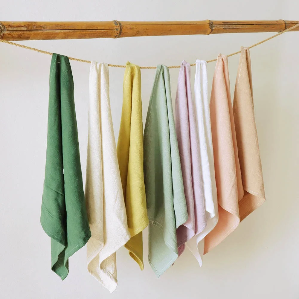 
Wholesale Linen Table Napkins All Color Solid Washable Dinner with Hemmed Edges 