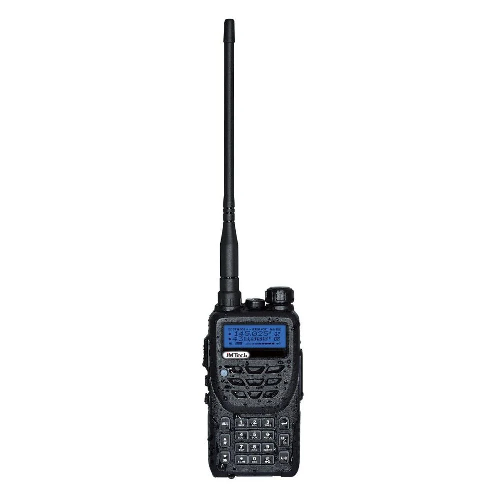 

Dual band waterproof walkie talkie 5w ham radio vhf uhf mini handy freetwo way radio backlight with PTT ID waky taky, Black