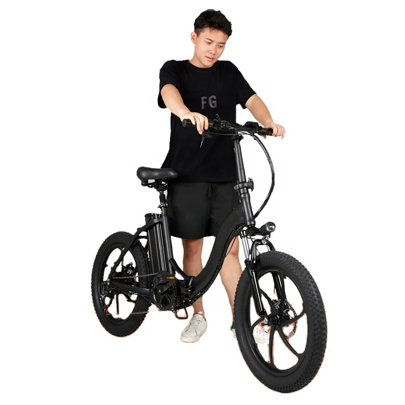 

High Speed 25km/h Motor Chain Drive Electric Bicycle 350w 48v 10ah 20inch cheap factory price Electric Bicycle, Black