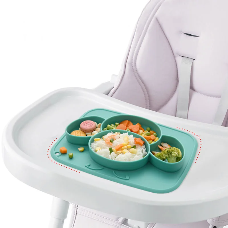 

Hot Selling Custom Baby Divided Plate Suction Silicone Baby Plate Silicone Baby Bowl