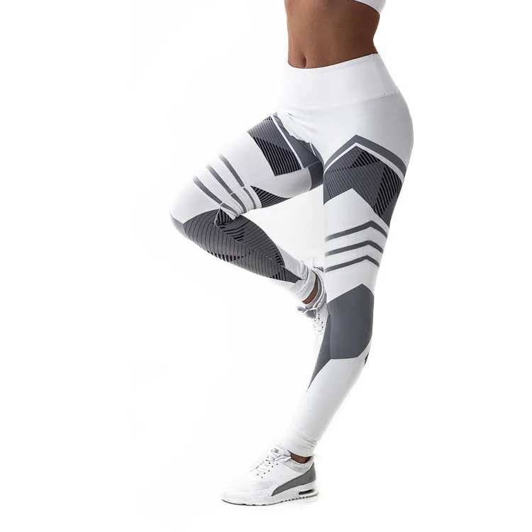 

Camouflage digital printed yoga wear women's stretch sports leggings printed outer leg pants