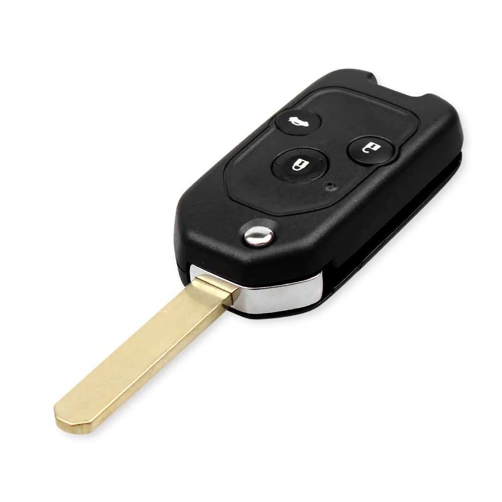 Modified Flip Remote Key Shell for Honda Odyssey Accord CR-V Fit Fob 3 Buttons