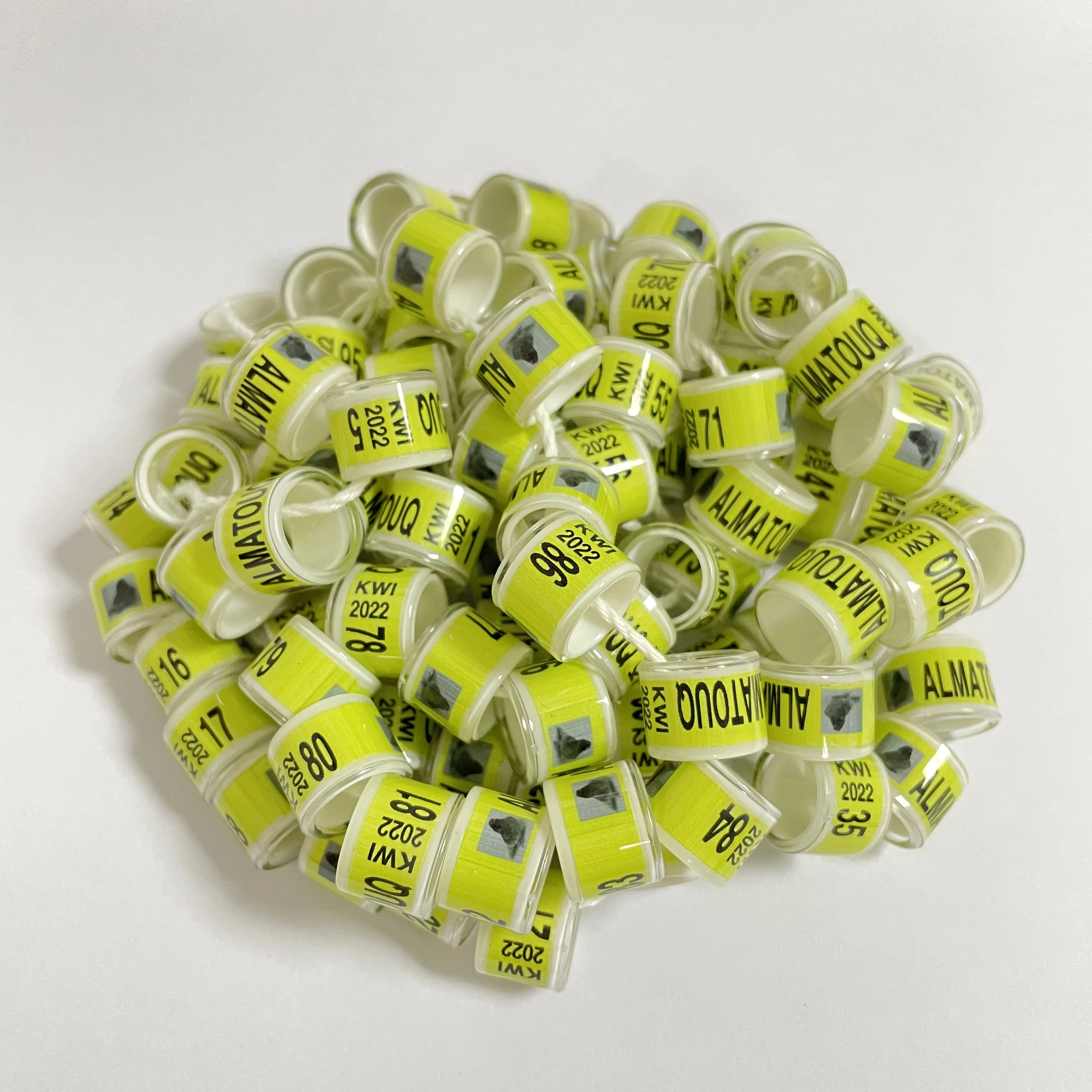 

AA Customised Numbered Plastic 8MM Racing Pigeon Ring Band 2021 //