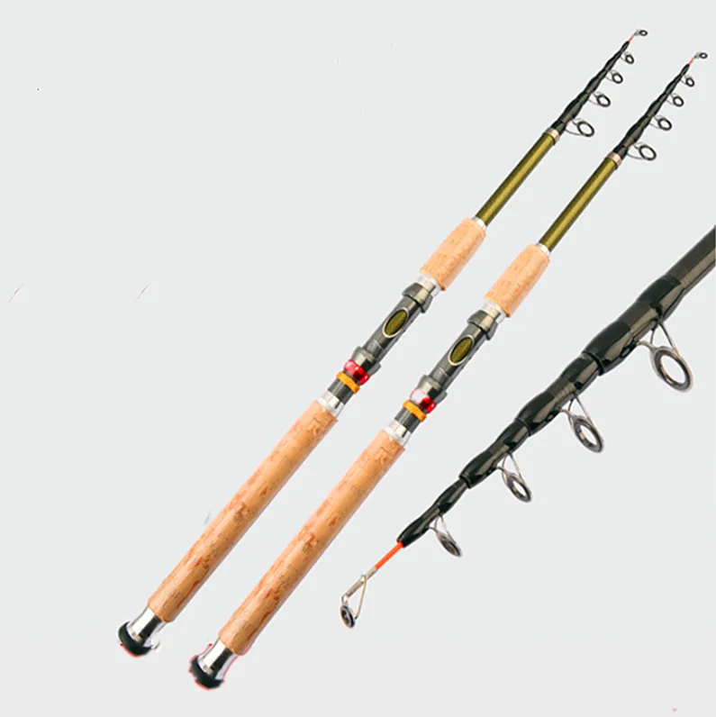 2.1M 2.4M 2.7M 3.0M 3.6M Multi Sections Telescopic FIshing rod telescopic cork rod Surf Carbon Casting Spinning Fishing Rods