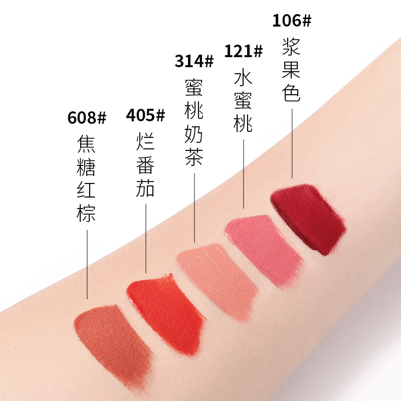 

OEM Soft Velvet Lipstick 6 Colors Private Label Matte Lipstick Set Lips Makeup Long Lasting Lipstick
