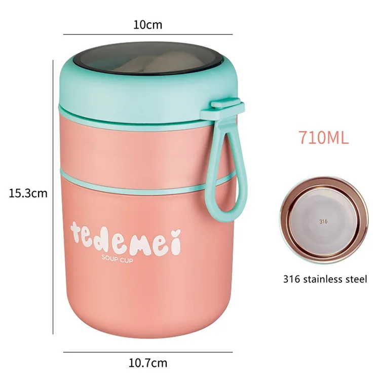 

316 Stainless Steel Double Wall Insulated Food Jar Breakfast Milk Soup Flask