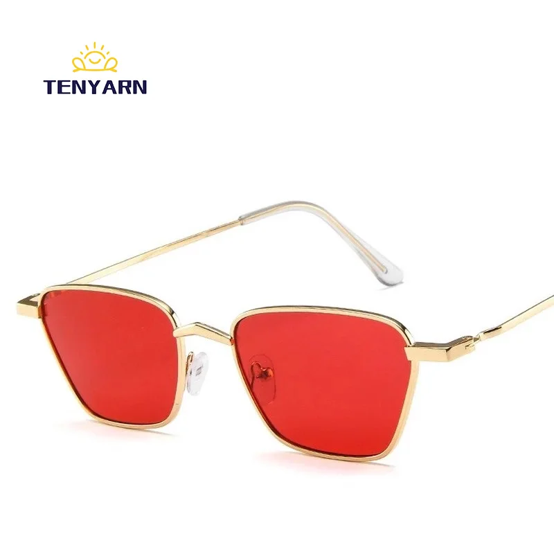 

Tingyuan New Retro Square Sunglasses Metal Frame Korean Style Sunglasses European and American Diamond-Shaped Marine Sunglasses, Custom colors