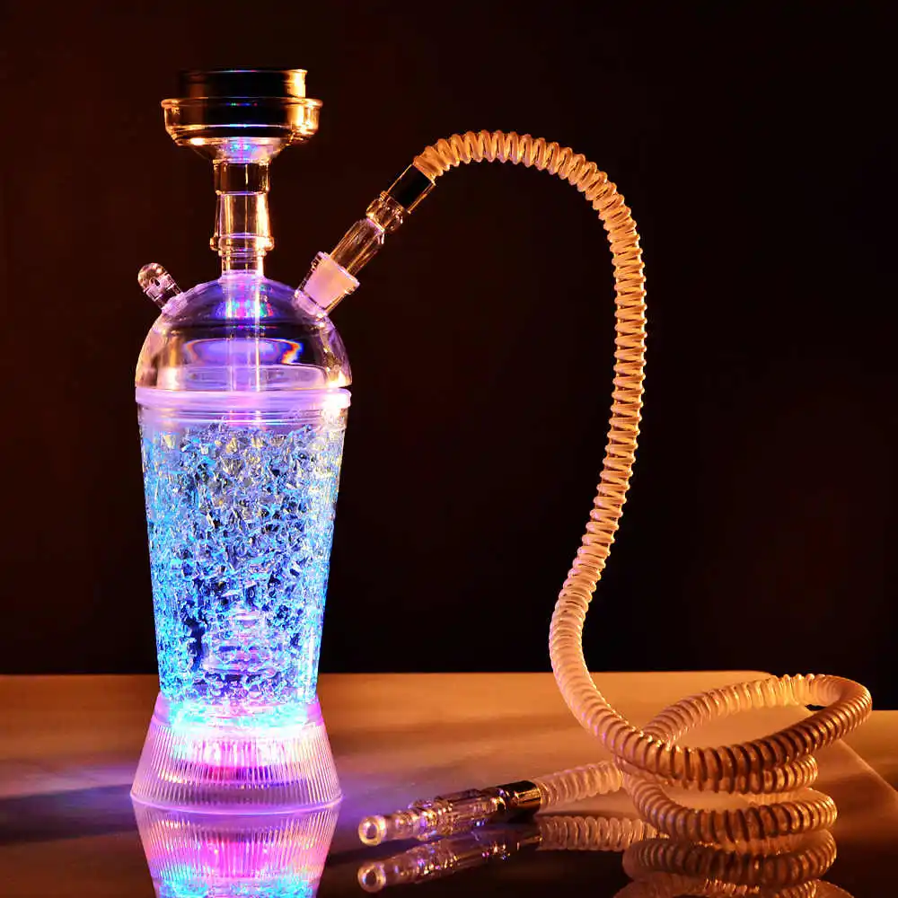 

Portable Car Shesha Hooka Narguil Smoking Accessories Led Acrylic Hookah Cup, Custom color