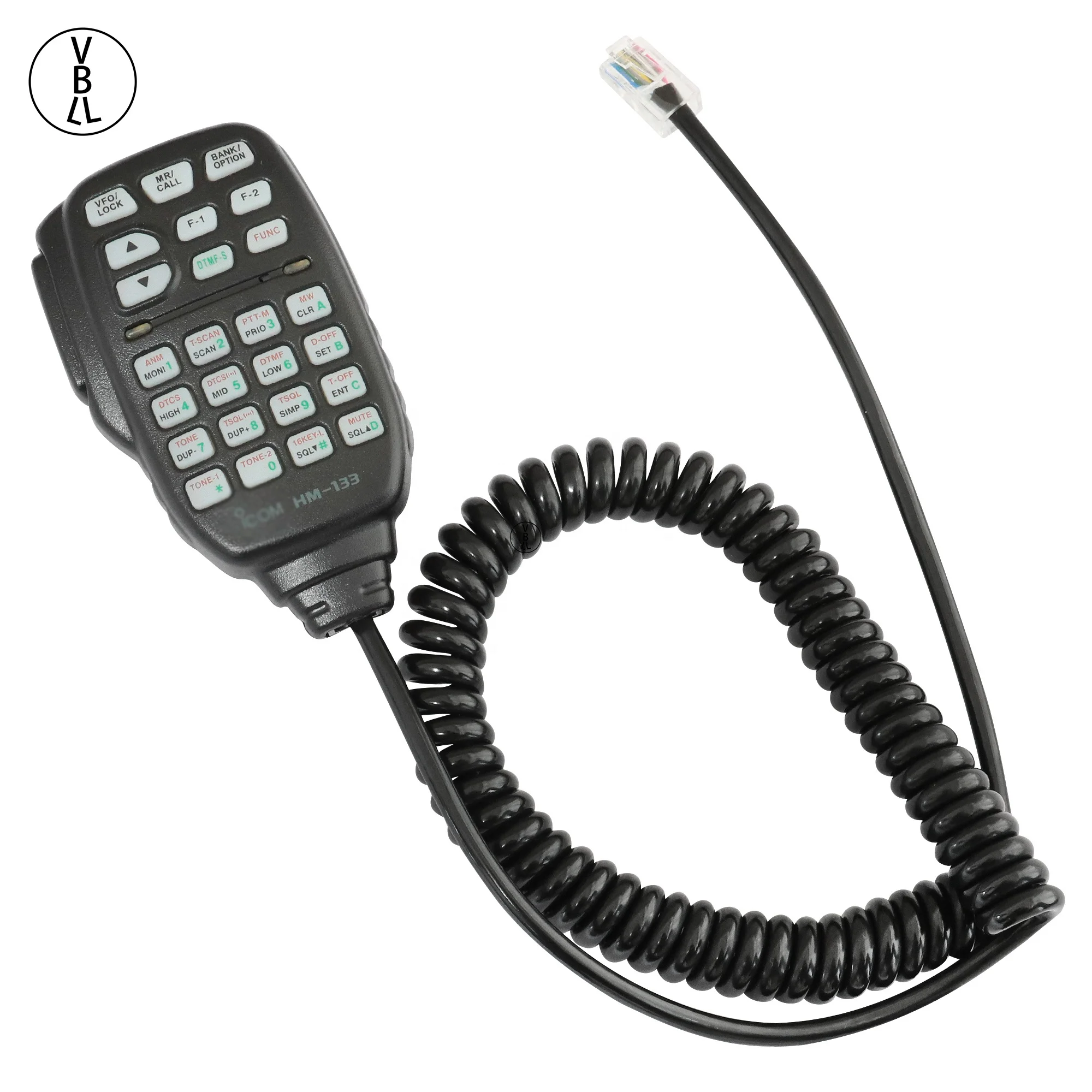 

HM-133V Handheld speaker microphone for mobile radio walkie talkie microphone, Black