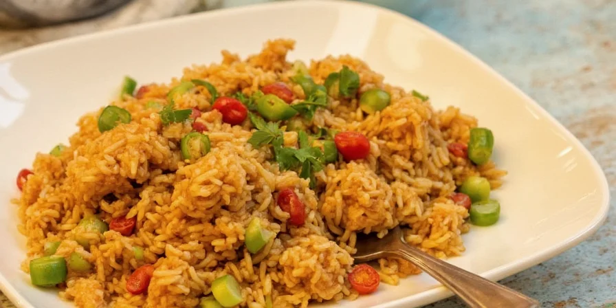 Various cultural serving styles of Arroz con Pollo