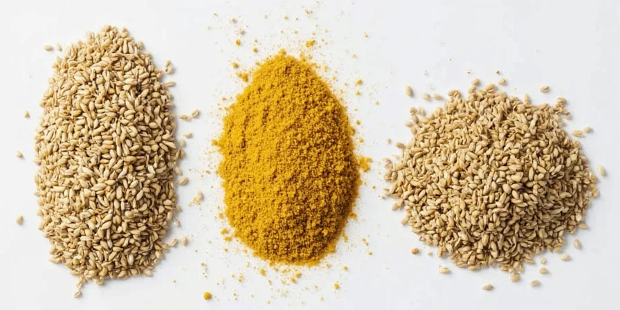 Comparison of white, brown, and black mustard seeds