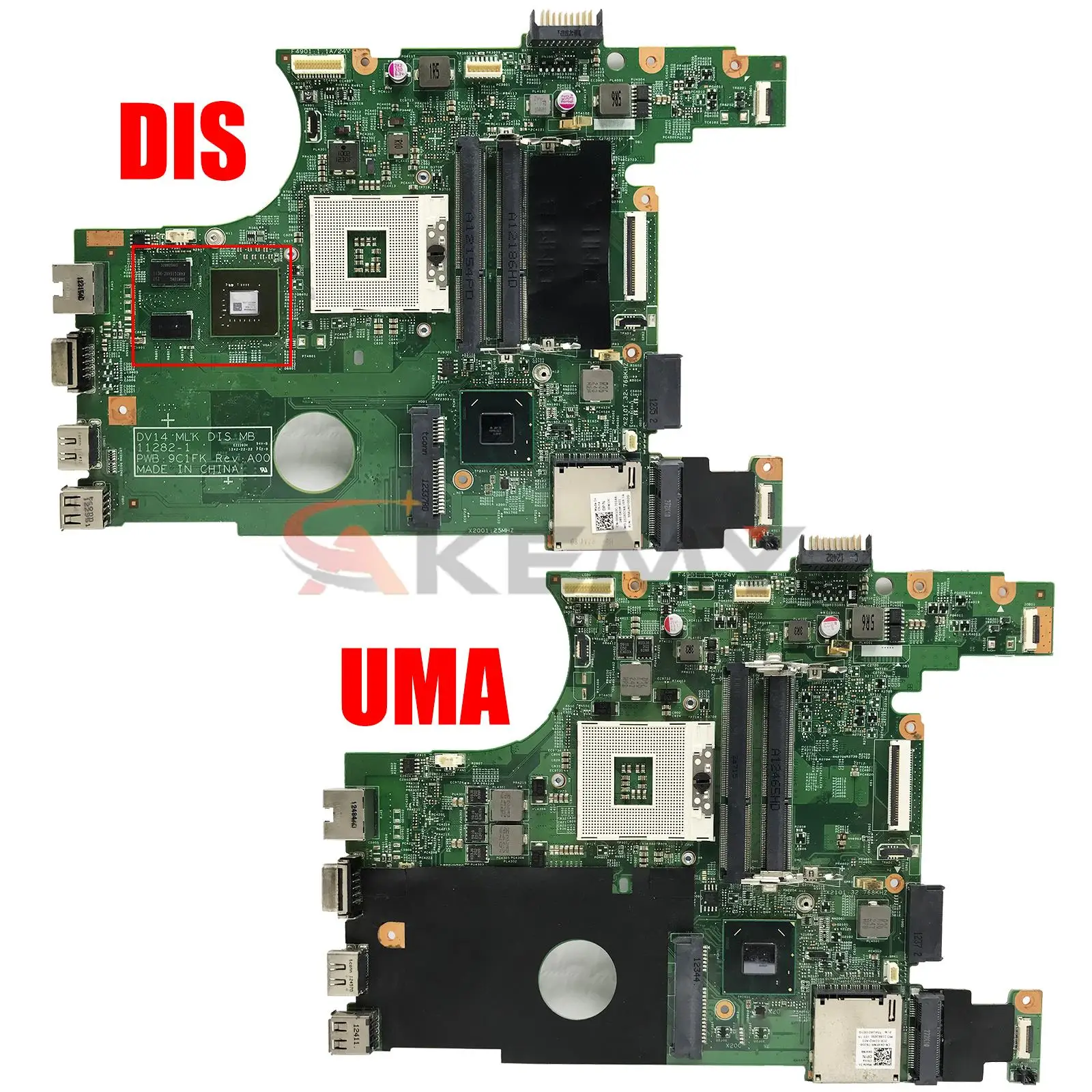 

For DELL Inspiron 3420 Laptop motherboard 11282-1 SLJ8F N13M-GS-S-A2 DDR3 Notebook Mainboard CN-0P7RC5 CN-07Y9FF