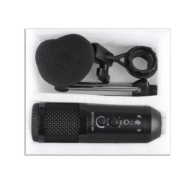

Hot sell USB Microfone Recording Condenser Microphone For computer Laptop MAC Studio Microphone, Black
