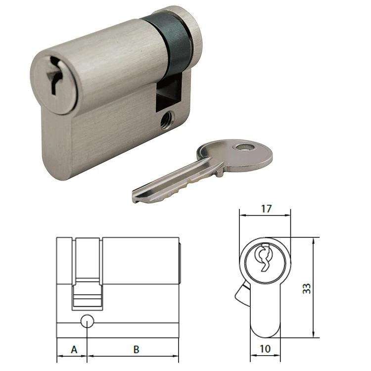 2 level master key system euro lock cylinder with singe profile