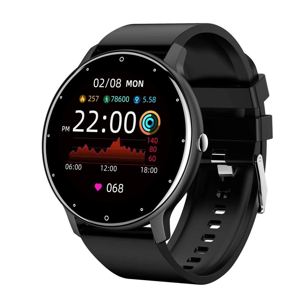 

2021 ZL02 Message Reminder Sport Smartwatch Men Women Sleep Heart Rate Monitor For IOS Android Smart Watch Mobile, As pictures