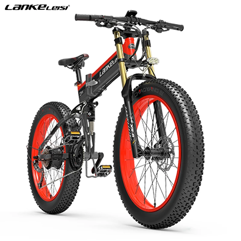 

LANKELEISI XT750PLUS 26-inch foldable electric bike 1000W 48V 10.4AH lithium battery, aluminum alloy frame, hydraulic disc brake